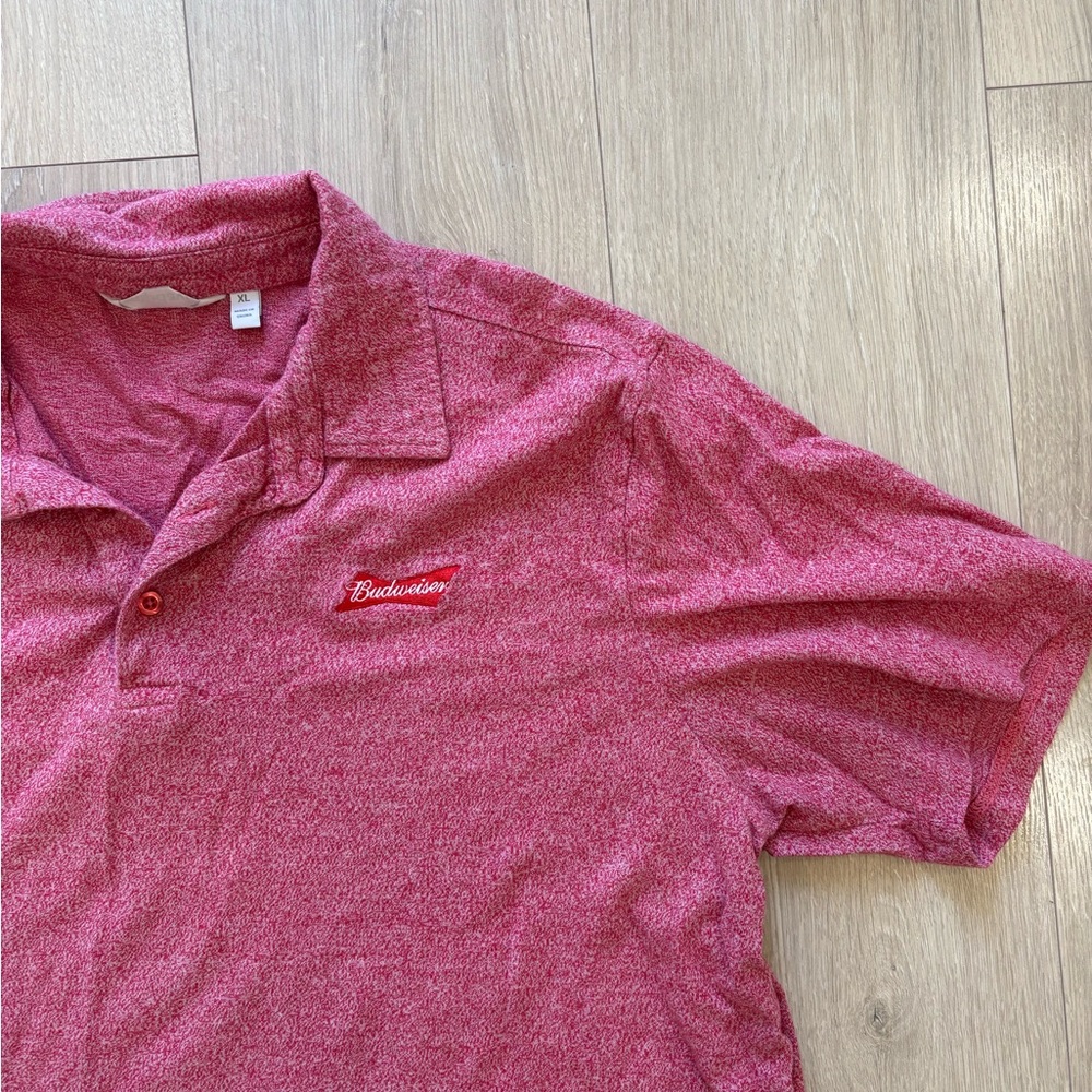 Budweiser Heathered Red Polo Shirt